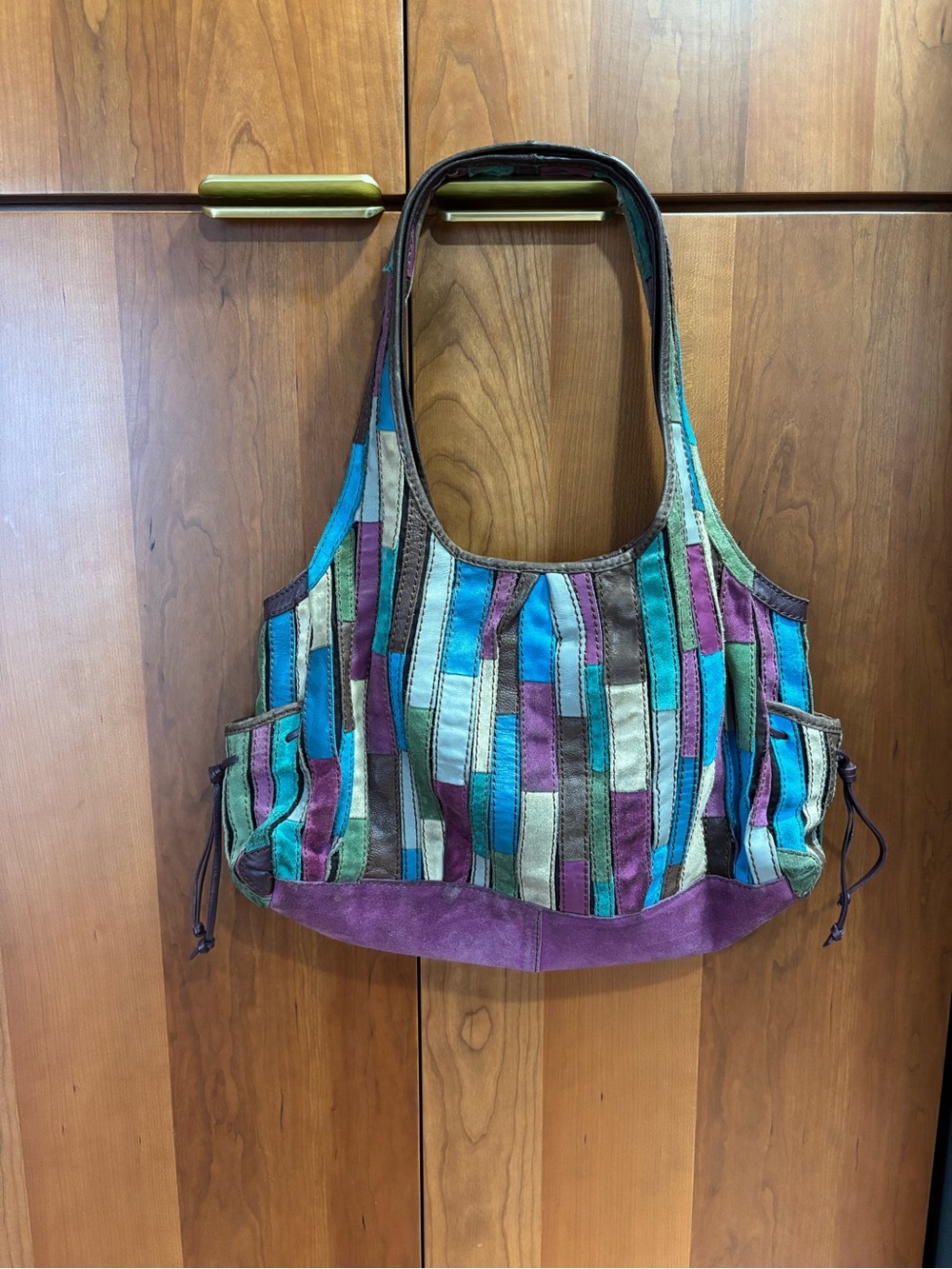 Vintage Lucky patchwork leather hobo bag